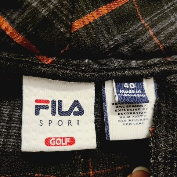 Fila Sport |  Men's Gray and Black Plaid Athleisure Golf Shorts (Waist Size 40) - Picture 7 of 12